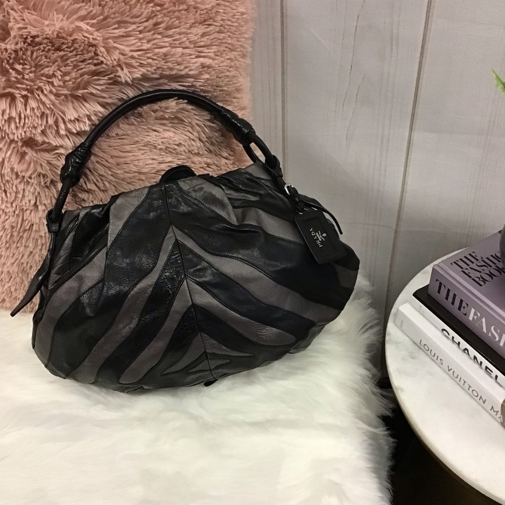 Prada Striped Leather Hobo - Picture 2 of 9